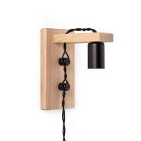 Деревянный бра в стиле Лофт ASR-50550722, ясень (в комплекте с вилкой и выключателем)